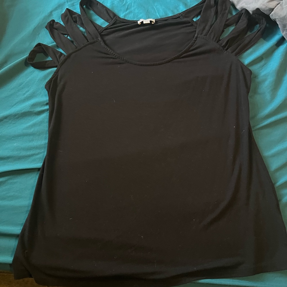 Black short sleeve top